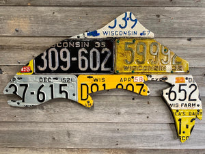 Wisconsin Antique Trout License Plate Art
